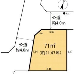 北西角地につき開放感があります！建築条件はありませんのでお好きなハウスメーカーにて建築下さい。新河岸駅徒歩圏内の閑静な住宅街で生活至便。諸条件等お気軽にお問合せ下さい。(間取)